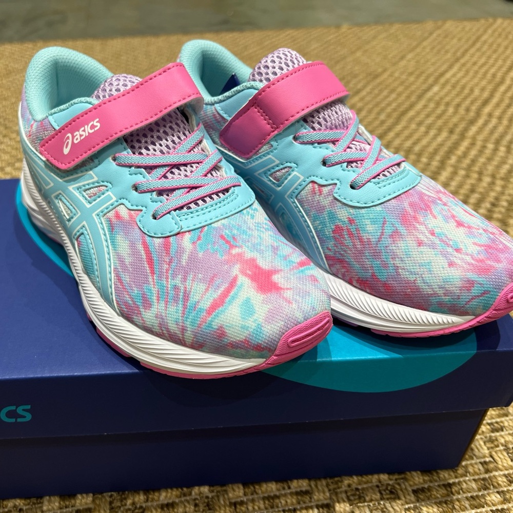 ASICS - Pre Excite 7 PS-Ocean Decay/Dragon Fruit 2-Girls Running Shoe-Size 2 1/2